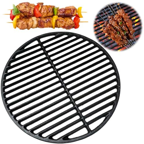 37 cm Gusseisen-Grillrost, Feuerroste Kaminrost, Grillkohle-Platte, Kohle-Gitter für Zuhause, Wohnmobil, Reisen, Selbstfahren, Reisen, Camping, Picknick, Grillen