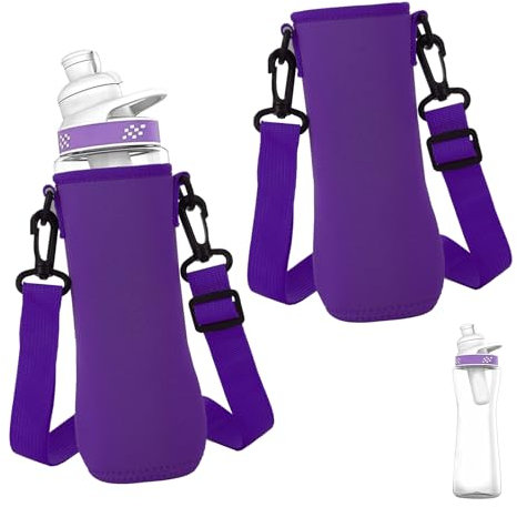 EeYahYong 2 x Hüllen für 625 ml Cirkul Wasserflasche, Neopren-Wasserflaschenhülle für 625 ml Cirkul Becher mit Schultergurt, Flaschenabdeckungen, kompatibel mit Edelstahl- und Kunststoffflaschen