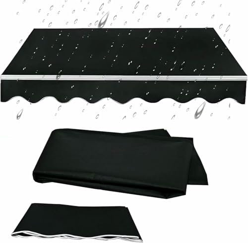 Ausziehbare elektrische Markise aus Ersatz-Leinwand mit UV-Schutz, Zufluchtsstoff für Terrasse, wasserdicht, 280 g, Polyester-Abdeckung mit Cenefa für Terrasse, Terrasse, Terrasse, Terrasse (Größe: 3