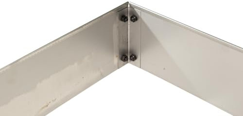 Garmix Raccordo angolare per aiuole, bordo prato, in acciaio corten, 14 cm