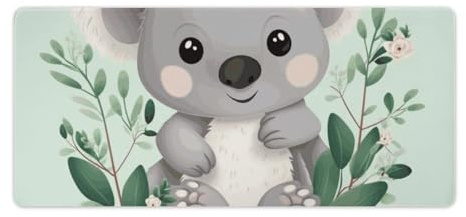 Anceky Tapis de Souris Koala – Grand Tapis de Bureau 40x90 cm, Base antidérapante, déco Mignonne pour Chambre ou Setup Gaming