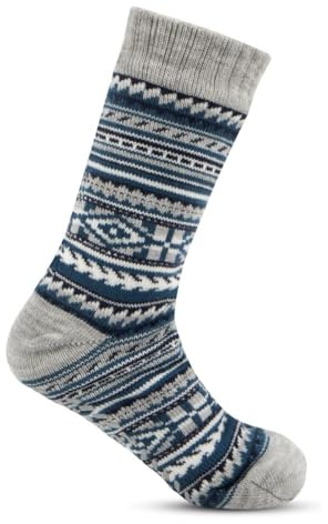 totes toasties® Mens Sherpa Lined Fair Isle Slipper Socks