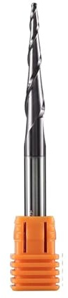 Broca de punta esférica cónica con revestimiento carburo sólido, vástago R0.25 R2.0, 3.175, 8 mm, para grabado 3D madera(R0.5-20.5-D4)