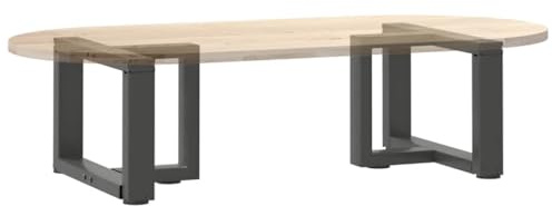 Vorpalize Möbelfüße Tischbeine T-Form, 2 STK. Anthrazit Stahl, 40x25x(30-31) cm, für Couchtisch und Esstisch, höhenverstellbar