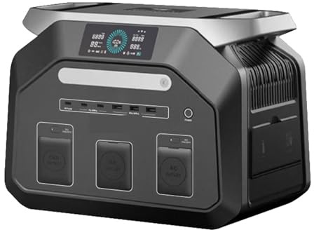 Centrale Électrique Portable P1800W, Batterie LiFePO4, 1024wh, 3600W, Puissance De Crête, Sortie AC V, Chariot For Camping-Car, Van, Avec Application Mobile Recharge Ultra Rapide