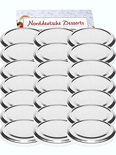 hocz 50er Set Ersatzdeckel Twist-Off-Deckel für Sturzgläser To 82 Deckelfarbe Silber Sturzglas passend für 230, 350, 435, 540, 565 ml Einmachgläser Einkochgläser
