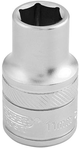 Draper 16600 1/2 Square Drive 6 Point Socket, 11mm Size
