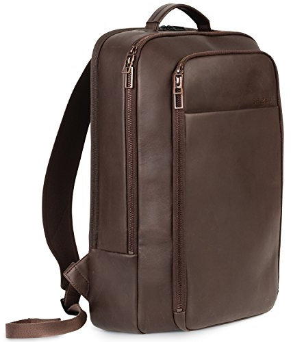 SALZEN Originator 21l Business Rucksack mit gepolstertem Laptopfach, RFID-sicher, ergonomisch, wasserfest, nachhaltig, klassisch Copper Brown - Dunkelbraun