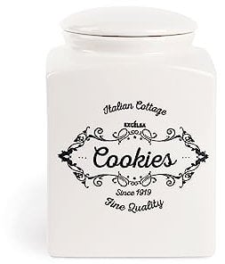 Excelsa Keksdose, Keramik, elfenbeinweiß, Capacità: 3 litri