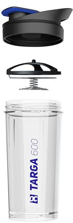 Rockitz Premium Protein Shaker 500ml - erstklassige Mischfunktion plus Infusion Sieb - für super cremige Fitness Eiweiß Shakes, Proteinshake Becher,Transparent | Blau