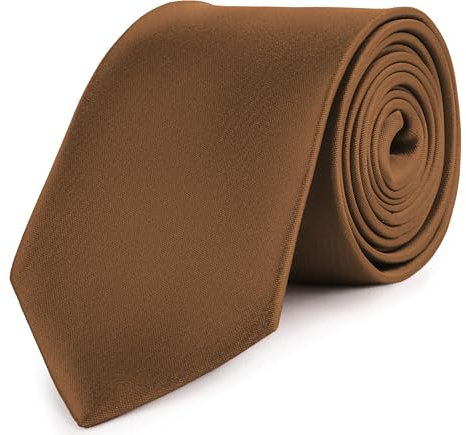 Ladeheid Herren Breite Krawatte KP-8 (150cm x 8cm, Braun)