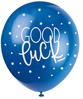 Good Luck Multicolor Latex Balloons (30cm) Pack of 5 - Party Balloons for Celebrations & Decorations