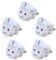 TechMax Pack of 5 UK to US Plug Adaptor Type G to Type A and B UK to USA, Canada, Japan, Thailand, Mexico, Jamaica, Dominican Republic, Barbados, China and more 2 Pin Flat Travel Adapter (White)