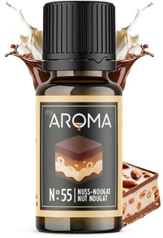 myAROMA flavour drops – Nuss-Nougat 10ml, flavour drops zuckerfrei, kalorienfrei & vegan, natürliches Lebensmittelaroma ohne künstliche Farbstoffe für Backen, Essen und Trinken, Nr. 55