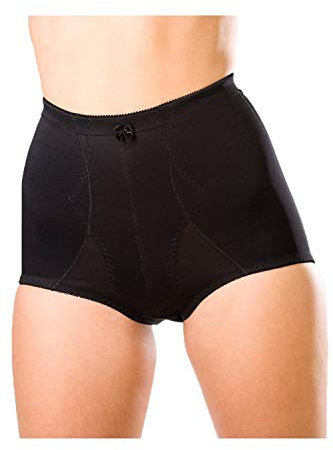 Camille Bella Magic Firm Women's Shapewear Knickers – 2 Pack | High-Waisted Cotton Tummy Control Pants | Sculpting, Slimming, Shaping | Belly Support High Waist Briefs for Women | Black 14