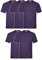 Fruit of the Loom Valueweight - Maglietta a maniche corte da uomo, confezione da 5, Viola, M