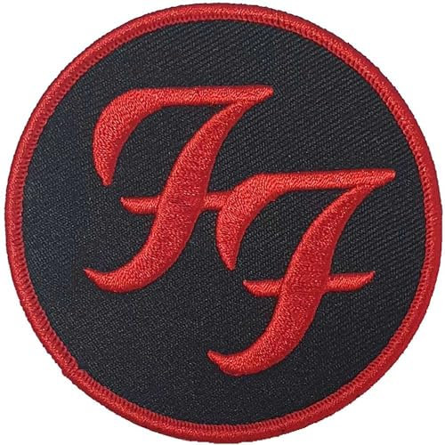 Rock Off officially licensed products Foo Fighters Patch Circle Logo offiziell Embroidered woven iron on 105 x 45mm One Size
