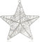 COM-FOUR® Stella decorativa Natale - Stella decorativa natalizia da appendere - Stella di Natale in metallo con paillettes - Appendino decorativo