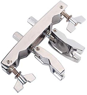 Alnicov Drum Grab Clamp Adjustgrab Clamp 2-Loch, Aluminiumlegierung Trommel Multifunktionsclip für Trommelzubehör