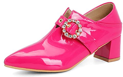 CHICMARK Scarpe da donna alla moda slip-on con punta a punta, Fucsia, 34 EU