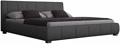 Sedexx Bett Luna PU grau 160x200 Doppelbett Polsterbett Designerbett Bettgestell