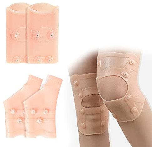 Ginocchiera impermeabile ultra sottile in silicone, Ginocchiera per Sport Acquatici in Silicone, Ginocchiere magnetiche per alleviare Il Dolore da artrite,ginocchiere per lacrime del menisco (E-6pcs)