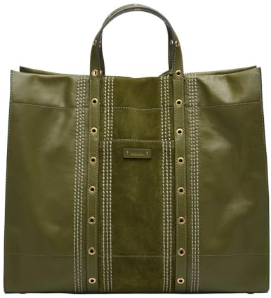 Fossil Carmen Tote Green Moss