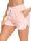 Litherday Short Femme en Coton Bas de Survêtement Court Rayé avec Poches pour Jogging Running Fitness d’Été Doux et Respirant,B Rose,S