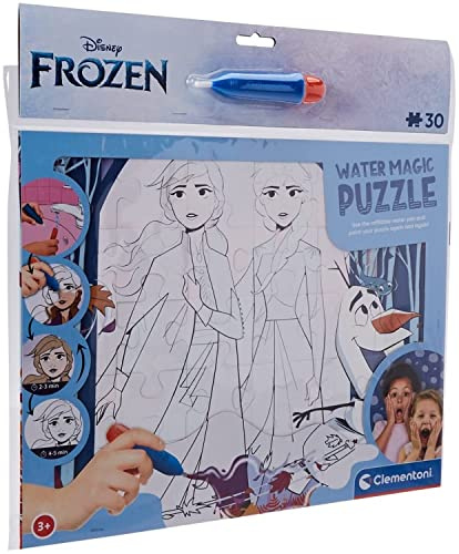 Clementoni - 22705 - Water Magic Puzzle Disney Frozen - Puzzle Mit 30 Teile - Puzzle Für Kinder Ab 3 Jahren, Made In Italy