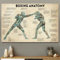 TANYANG Vintage Boxing Body Anatomy Poster Prints Moderne Wandkunst Leinwand Malerei Boxing Lover Gift Gym Room Decor Home Decoration 30X40Cm Kein Rahmen
