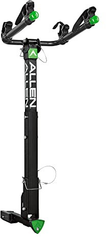 Allen Sports Premier 4er-Fahrradträger mit Schnellverschluss, für 3,17 cm (1 1/4 Zoll) oder 5,1 cm (2 Zoll) große Anhängerkupplungen, Modell ZN522Q, Schwarz