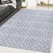 Mazovia Modern Teppich - Kurzflor Waschbar - Weich Teppich für Wohnzimmer, Schlafzimmer, Esszimmer – Teppiche Geometrisch - Grau 140 x 200 cm