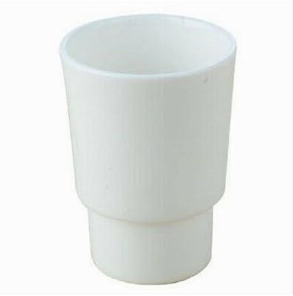 OISE ART STORE Trade Shop - Bicchiere Ricambio Porta Spazzolino in Ceramica Bianca Bagno Accessori 59346 -