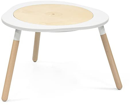 Stokke MuTable, White - 2023 Neugestaltung - Multifunktionaler Kinderspieltisch - Inklusive DREI doppelseitiger Spielscheiben - Geeignet ab 18 Monaten bis 8 Jahre