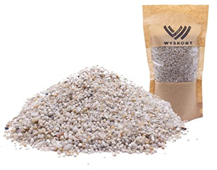 WYSKONT Gravier d'Aquarium - Sable d'Aquarium 1 kg - Sable d'Aquarium Deco - Gravier Décoratif - Gravier de Rivière - Cailloux de Jardin - Substrat d'Aquarium - Sable pour Terrarium - 1-3 mm