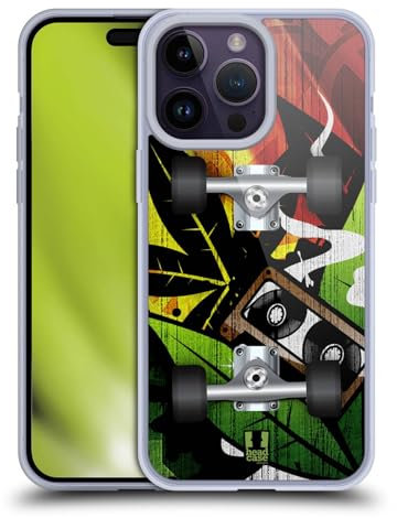 Head Case Designs Reggae Skateboards Caso de Gel Suave Compatible con Apple iPhone 14 Pro MAX