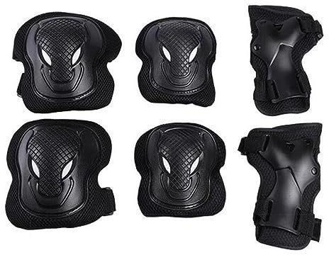 Bamboopack Genouillères, coudières, protège-poignets pour adultes, équipement de protection 6 en 1 pour scooter, skateboard, cyclisme, skateboard, équitation, rouleau à glace et autres sports extrêmes