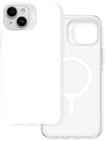 MOFT Magnetisch Hülle für iPhone 15 Plus mit MagSafe, Kompatibel mit MagSafe Wireless Zubehör, Vergilbungsschutz, 1,5 m Fallschutz, Kratzfeste Handyhülle (Weiß)
