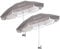 AMMSUN XL Chair Umbrella with Universal Clamp 52 inches and 360-degree Swivel UPF 50+, Portable Clamp on Camping or Beach Chair, Stroller, Wheelchair, Golf cart, Lounger (Grey-2 PACK)