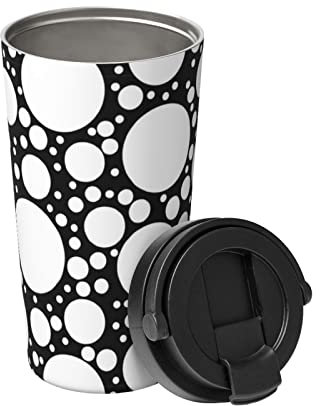 501 Taza De Café Portátil Fondo Abstracto De Círculos Taza Termo Café Personalizada Acero Inox Vaso Termico Al Vacío Taza De Automóvil, Para Café, Agua Y Té, 17 Onzas