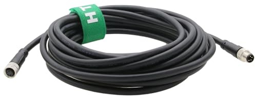 HangTon M8 4 Pin Stecker Buchse Aktuator Sensor Leistung Daten Kabel für Keyence Omron Phoenix Automation Switch Feldgerät Abgeschirmt A-code PVC 10m