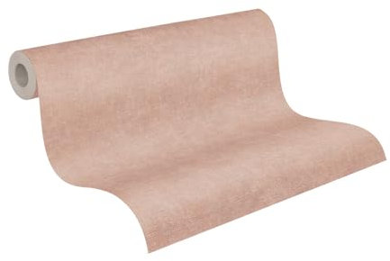 A.S. Création Smart Surfaces Einfarbige Vliestapete in Putzoptik 10,05 m x 0,53 m - Rosa-Grau - einfarbige Wandtapete für verschiedene Räume Made in Germany - 395667