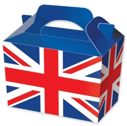 Vision4ever 20 Union Jack Flag Party Boxes Lunch Cardboard Gift Childrens Useful for Union Jack