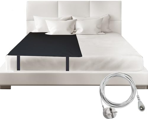 Erdungsmatte mit 4,6m EU Kordel, Beathable Grounding Sheet für besseren Schlaf, Earthing Mat Grounding (68 * 180cm)
