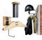 Support Casque Moto, Porte Casque Moto pour Veste de Sac à Dos Gilet Tactique, Support Mural Casque Moto pour Moto Accessoire et Accessoires de Vélo, Porte Casque Moto Cross Bois