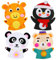 EQLEF Filz Nähset Kinder Tiere, 4pcs Puppen Selber Machen Set Tiere Nähen Kinder Kinder Nähset Anfänger Kuscheltier Nähen Set für Anfänger Jungen und Mädchen (B)