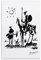 Picasso Don Quijote Linienzeichnung, Kunstposter, Leinwand, Wanddekoration, Raumdekoration, ästhetischer Schulbedarf, Gemälde, 30 x 45 cm