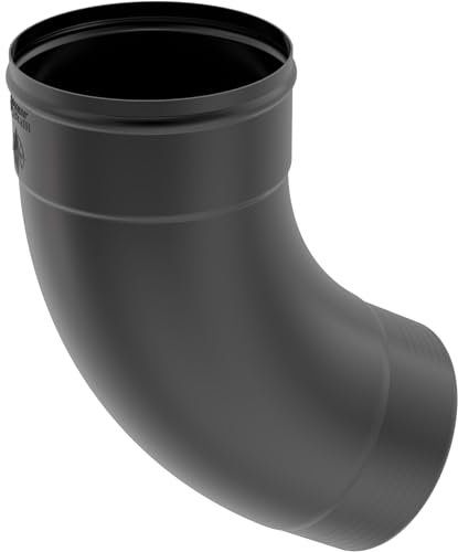 ANTHRA-ZINC Bogen Fallrohrbogen 60° - DN 100 Titanzink Bogen Anthrazit Zambelli
