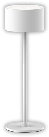 ENOVALITE LED Akku Tischlampe kabellos mit Touch, Dimmbar, Warmweiß Neutralweiß Kaltweiß einstellbar - IP44 Tischleuchte Outdoor wiederaufladbar, Nachttischlampe, Leselampe, weiß