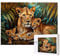 Jungle Lion Puzzle 1000 Teile Puzzles Erwachsene, Helle und farbenfrohe Puzzles, Indoor-Puzzle-Kreativspiel zur Entspannung von Erwachsenen und Erziehung oder als Geschenk I-66
